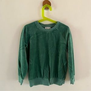 Hanna andersson velour sweatshirt green size 120 6-7